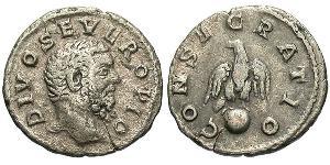 1 Денарий Римская империя (27BC-395) Серебро Септимий Север (145- 211)