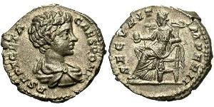 1 Денарий Римская империя (27BC-395) Серебро Гета (189-211)