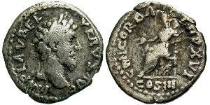 1 Денарий Римская империя (27BC-395) Серебро Луций Вер (130-169)