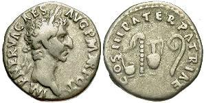 1 Денарий Римская империя (27BC-395) Серебро Нерва (30- 98)