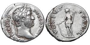 1 Денарий Римская империя (27BC-395) Серебро Адриан (76 - 138) 