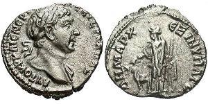 1 Денарий Римская империя (27BC-395) Серебро Траян (53-117)
