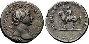 1 Денарий Римская империя (27BC-395) Серебро Траян (53-117)
