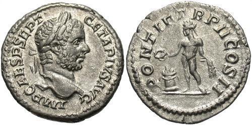 1 Денарий Римская империя (27BC-395) Серебро Гета (189-211)