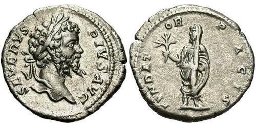 1 Денарий Римская империя (27BC-395) Серебро Септимий Север (145- 211)