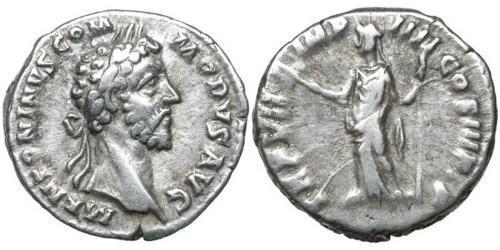 1 Денарий Римская империя (27BC-395) Серебро Коммод (161-192)