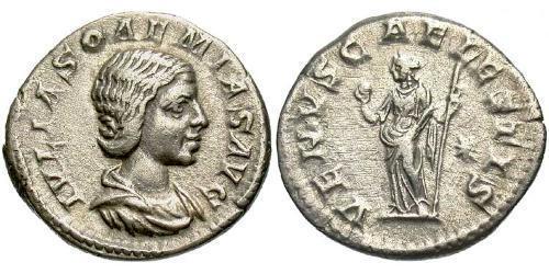 1 Денарий Римская империя (27BC-395) Серебро Julia Soaemias (180-222)
