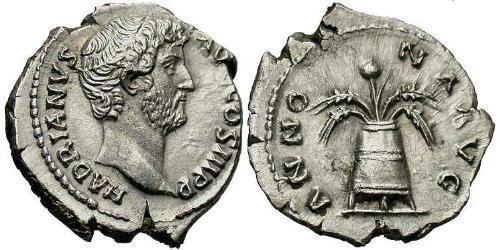 1 Денарий Римская империя (27BC-395) Серебро Адриан (76 - 138) 