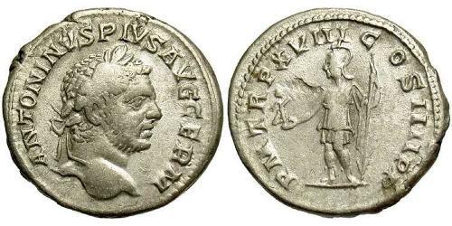 1 Денарий Римская империя (27BC-395) Серебро Каракалла (188-217)