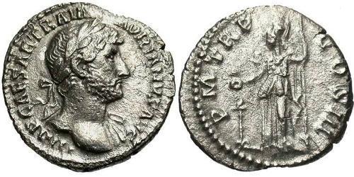 1 Денарий Римская империя (27BC-395) Серебро Адриан (76 - 138) 