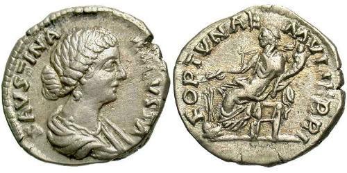 1 Денарий Римская империя (27BC-395) Серебро Фаустина II (130-175)