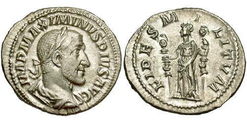 1 Денарий Римская империя (27BC-395) Серебро Максимин I (173-238)