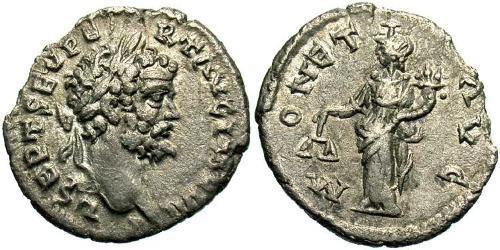 1 Денарий Римская империя (27BC-395) Серебро Септимий Север (145- 211)