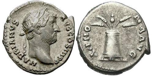 1 Денарий Римская империя (27BC-395) Серебро Адриан (76 - 138) 
