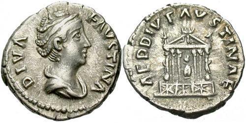 1 Денарий Римская империя (27BC-395) Серебро Фаустина Старшая(105-141)