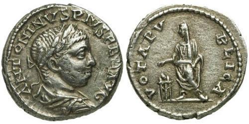 1 Денарий Римская империя (27BC-395) Серебро Гелиогабал (203-222)