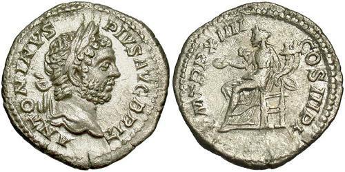 1 Денарий Римская империя (27BC-395) Серебро Каракалла (188-217)