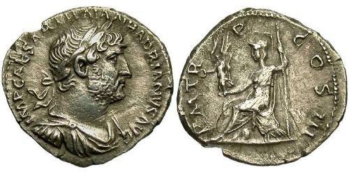 1 Денарий Римская империя (27BC-395) Серебро Адриан (76 - 138) 