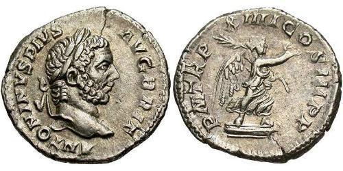 1 Денарий Римская империя (27BC-395) Серебро Каракалла (188-217)