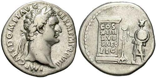 1 Денарий Римская империя (27BC-395) Серебро Домициан (51-96)