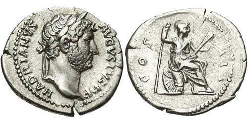 1 Денарий Римская империя (27BC-395) Серебро Адриан (76 - 138) 