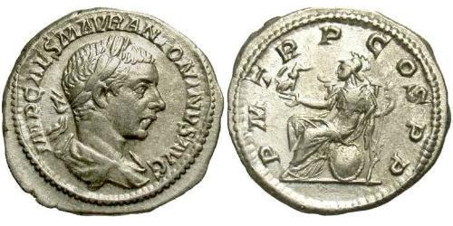 1 Денарий Римская империя (27BC-395) Серебро Гелиогабал (203-222)