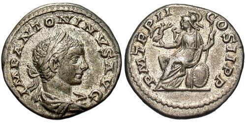 1 Денарий Римская империя (27BC-395) Серебро Гелиогабал (203-222)