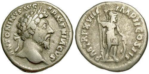 1 Денарий Римская империя (27BC-395) Серебро Марк Аврелий (121-180)