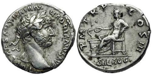 1 Денарий Римская империя (27BC-395) Серебро Адриан (76 - 138) 