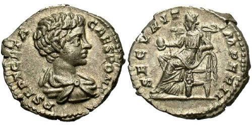 1 Денарий Римская империя (27BC-395) Серебро Гета (189-211)