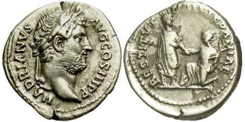 1 Денарий Римская империя (27BC-395) Серебро Адриан (76 - 138) 