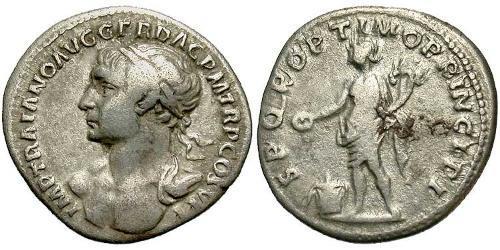 1 Денарий Римская империя (27BC-395) Серебро Траян (53-117)