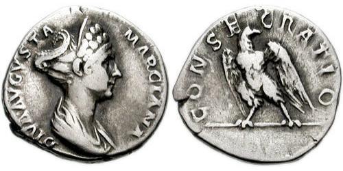 1 Денарий Римская империя (27BC-395) Серебро Траян (53-117)