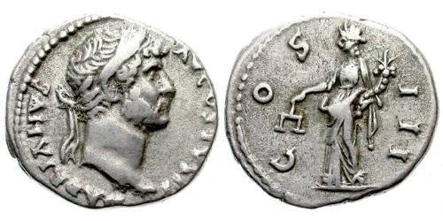 1 Денарий Римская империя (27BC-395) Серебро Адриан (76 - 138) 