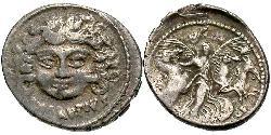 1 Денарий Римская республика (509BC-27BC) Серебро 