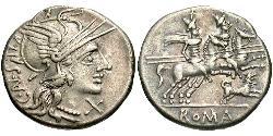 1 Денарий Римская республика (509BC-27BC) Серебро 