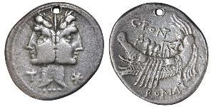 1 Денарий Римская республика (509BC-27BC) Серебро 