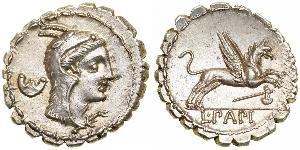 1 Денарий Римская республика (509BC-27BC) Серебро 