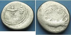 1 Денарий Римская республика (509BC-27BC) Серебро Марк Антоний (83BC-30BC)