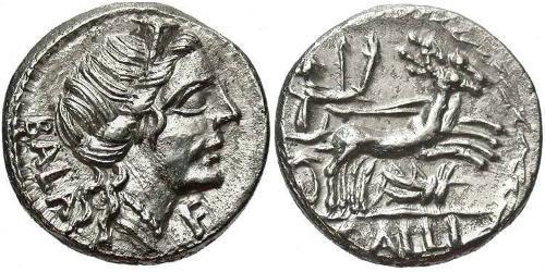 1 Денарий Римская республика (509BC-27BC) Серебро 