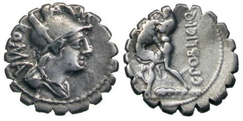 1 Денарий Римская республика (509BC-27BC) Серебро 