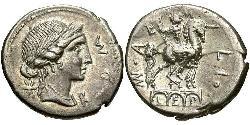 1 Денарій Римська республіка (509BC-27BC) Срібло 