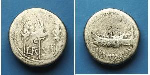 1 Денарій Римська республіка (509BC-27BC) Срібло Марк Антоній (83BC-30BC)