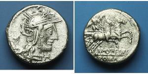1 Денарій Римська республіка (509BC-27BC) Срібло Луцій Опімій