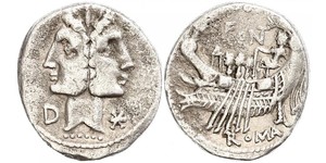 1 Денарій Римська республіка (509BC-27BC) Срібло 