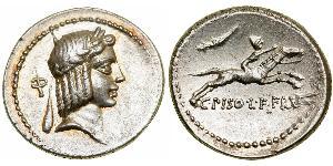 1 Денарій Римська республіка (509BC-27BC) Срібло 