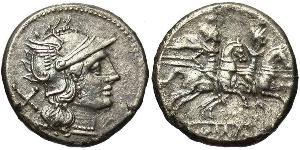 1 Денарій Римська республіка (509BC-27BC) Срібло 