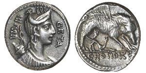 1 Денарій Римська республіка (509BC-27BC) Срібло 