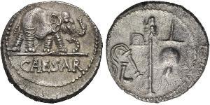 1 Денарій Римська республіка (509BC-27BC) Срібло Юлій Цезар (100BC- 44 BC)