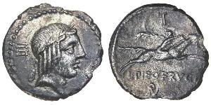 1 Денарій Римська республіка (509BC-27BC) Срібло 